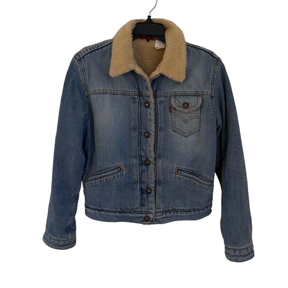 Vintage Levis Denim JR Women’s Sherpa Jacket Sz M